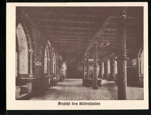 Notgeld Burg a. d. Wupper 1921, 25 Pfennig, Ansicht des Rittersaales