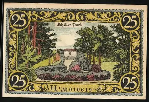 Notgeld Friesack 1921, 25 Pfennig, Kurfürst Friedrich I. von Brandenburg, Schiller-Park