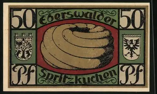 Notgeld Eberswalde 1921, Gesundbrunnen, Eberswalder Spritzkuchen