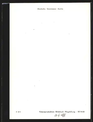 AK Opernsängerin Isabella Nawe als Gilda in Rigoletto mit gelockten Haaren, mit original Autograph