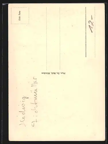 AK Opernsänger Hedwig Fichtmüller mit Hut, mit original Autograph