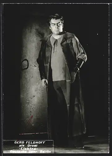 AK Opernsänger Gerd Feldhoff als Orest in Elektra, mit original Autograph