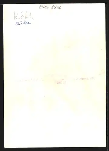AK Opernsängerin Erika Köth mit weissem Schleier, mit original Autograph
