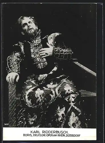 AK Opernsänger Karl Ridderbusch als Boris, mit original Autograph