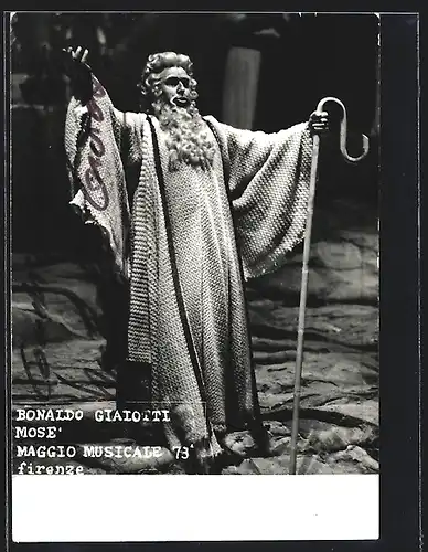 AK Opernsänger Ronaldo Giaiotti als Moses, mit original Autograph