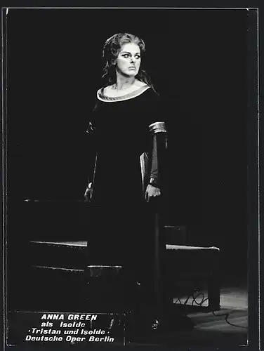 AK Opernsängerin Anna Green als Isolde in Tristan und Isolde, mit original Autograph