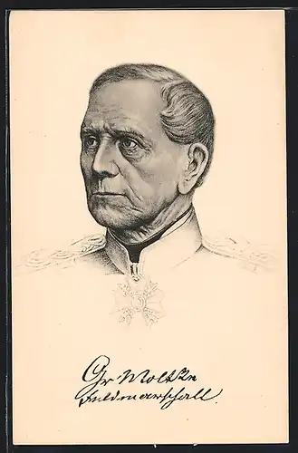 Künstler-AK Porträt von Generalfeldmarschall Moltke