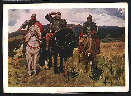 AK Ritter in einer russischen Landschaft