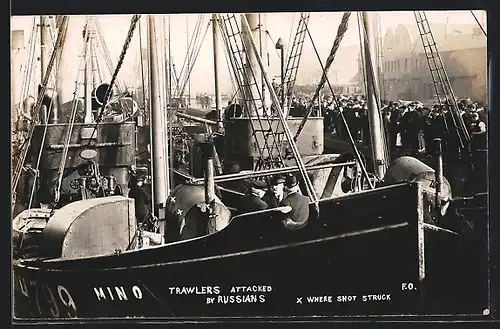 AK Doggerbank-Zwischenfall 1904, Trawlers attacked by Russians