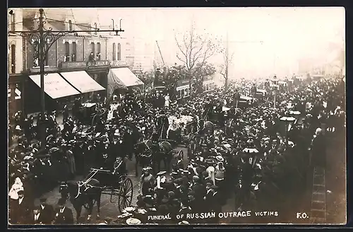 AK Doggerbank-Zwischenfall 1904, Funeral of Russian Outrage Victims