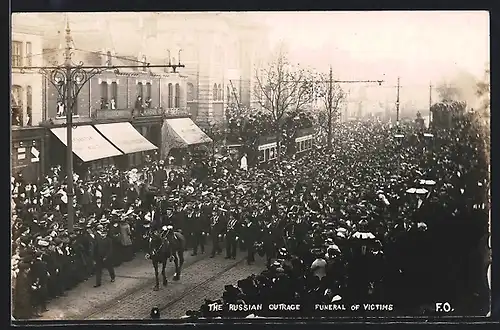 AK Doggerbank-Zwischenfall 1904, The Russian Outrage, Funeral of Victims