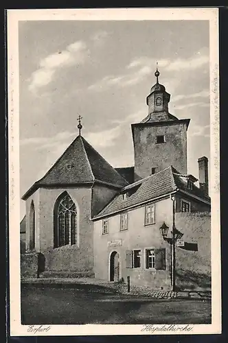 AK Erfurt, Hospitalkirche mit Hospitaleingang