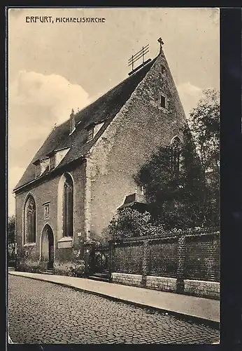 AK Erfurt, Michaeliskirche, Aussenansicht von der Strasse