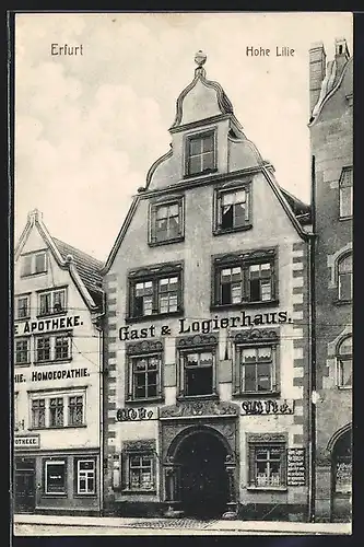 AK Erfurt, Gasthaus Hohe Lilie