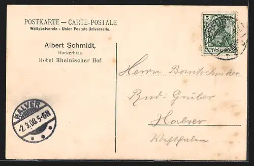 AK Erfurt, Mann im Zylinder mit Ansteckrose und Monokel