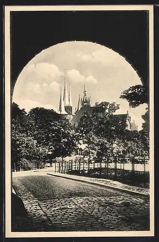 AK Erfurt, Blick zum Dom