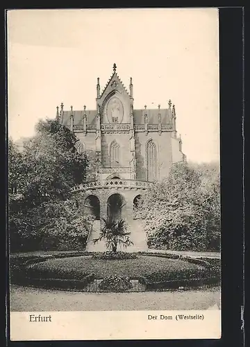 AK Erfurt, Dom, Westseite mit Anlage