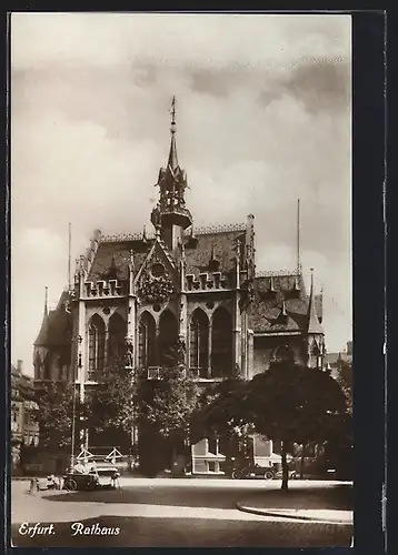 AK Erfurt, Rathaus, Vorderansicht