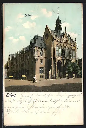 AK Erfurt, Rathaus, Gebäudeansicht