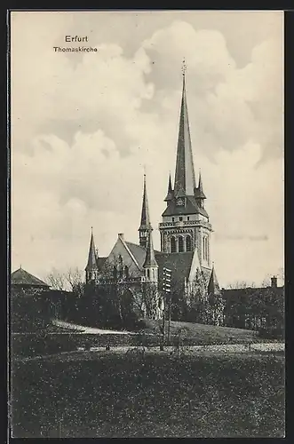 AK Erfurt, Thomaskirche mit Umgebung
