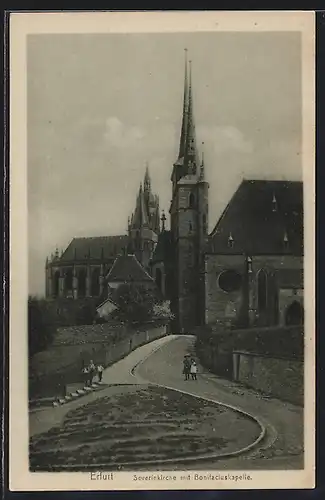 AK Erfurt, Severinkirche mit Bonifaciuskapelle