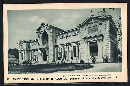 AK Marseille, Ausstellung, Exposition Coloniale, Palais de Marseille et de la Provence