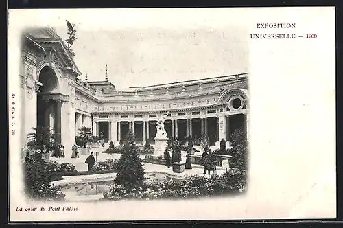 AK Paris, Exposition universelle de 1900, La cour du Petit Palais