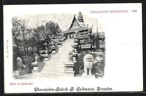 AK Paris, Exposition universelle de 1900, Palais du Cambodge