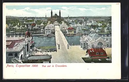 AK Paris, Exposition universelle de 1900, Vue sur le Trocadero
