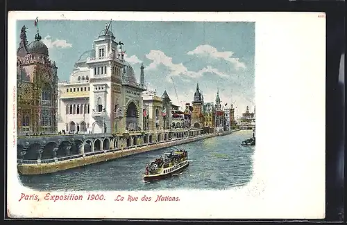AK Paris, Exposition 1900, La Rue des Nations, Ausstellung