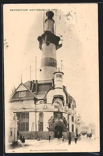 AK Paris, Exposition universelle de 1900, Marine marchande Allemande