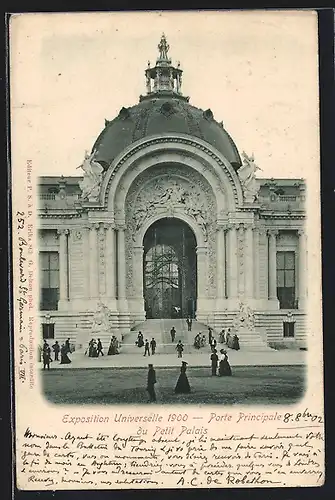 AK Paris, Exposition universelle de 1900, Porte Principale du Petit Palais