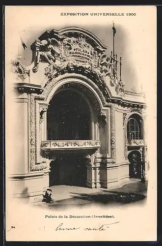 AK Paris, Exposition universelle de 1900, Palais de la Décoration (Invalides)