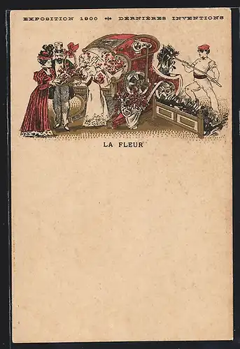 Künstler-AK Paris, Exposition universelle de 1900, Dernières Inventions, La Fleur