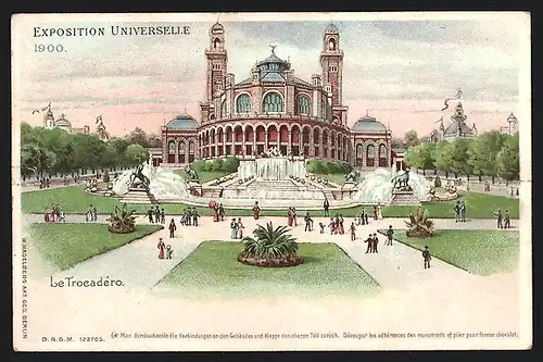 Kulissen-Lithographie Paris, Exposition universelle de 1900, Le Trocadéro
