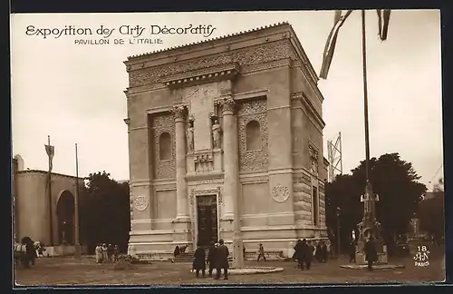 AK Paris, Exposition des Arts décoratifs 1925, pavillon de l`Italie