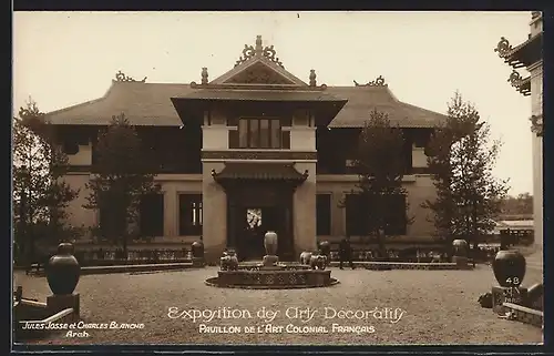 AK Paris, Exposition des Arts décoratifs 1925, Pavillon de l`Art Colonial Francais