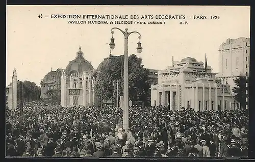 AK Paris, Exposition Internationale des Arts Decoratifs 1925, Pavillon Nationale de Belgique, Ausstellung