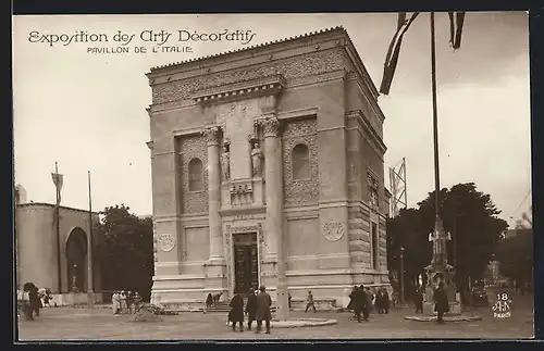AK Paris, Exposition des Arts décoratifs 1925, pavillon de l`Italie