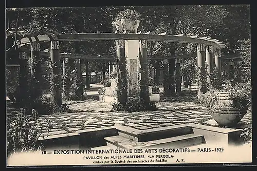 AK Paris, Exposition des Arts décoratifs 1925, Pavillon des Alpes Maritimes La Pergola