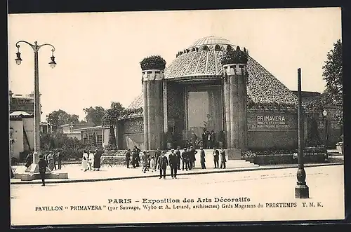 AK Paris, Exposition des Arts décoratifs 1925, Pavillon Primavera & Grands Magasins du Printemps