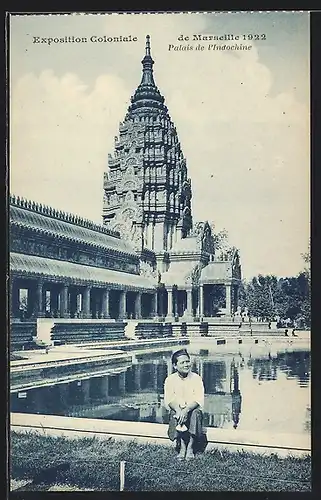 AK Marseille, Exposition coloniale 1922, Palais de l`Indochine