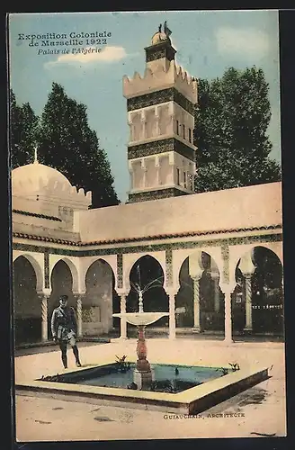 AK Marseille, Exposition coloniale 1922, Palais de l`Algérie