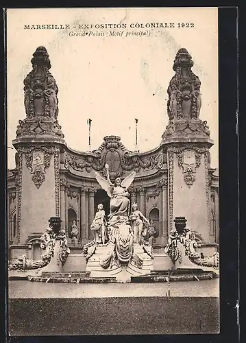 AK Marseille, Exposition coloniale 1922, Grand Palais (Motif principal)