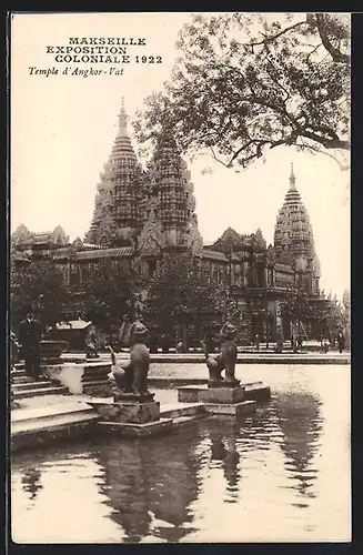 AK Marseille, Exposition coloniale 1922, Temple d`Angkor-Vat