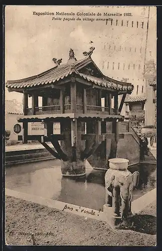 AK Marseille, Exposition coloniale 1922, Petite Pagode du village annamite