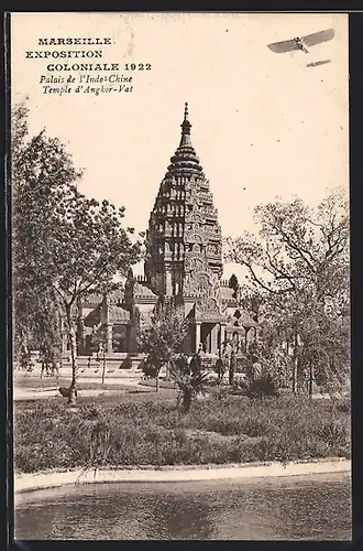 AK Marseille, Exposition coloniale 1922, Palais de l`Indo-Chine, Temple d`Angkor-Vat