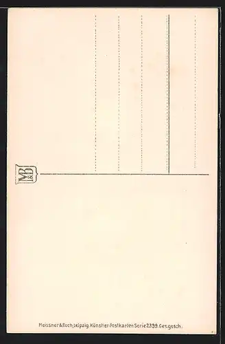 Künstler-AK Meissner & Buch (M&B) Nr. 2399: Blick durch einen Bogen an einem Haus