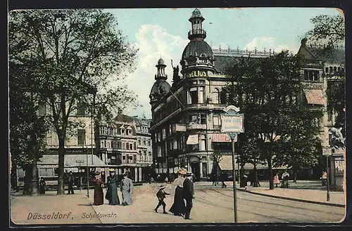 AK Düsseldorf, Spaziergang in der Schadowstrasse