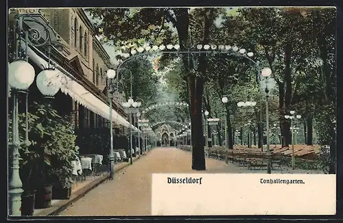 AK Düsseldorf, Gasthof Tonhallengarten